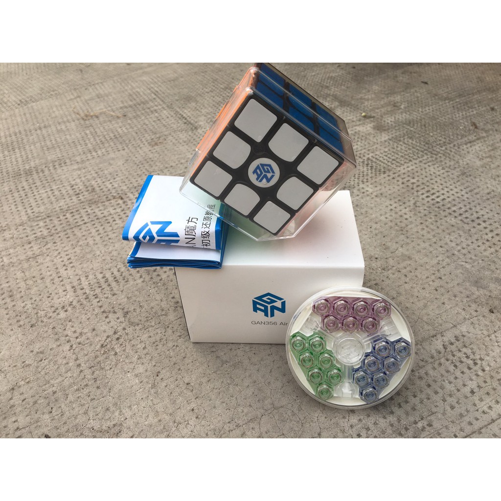 Đồ chơi Rubik GAN Air Cao Cấp - Rubik Quay Nhanh Trơn Mượt, Bẻ Góc Siêu Tốc ( Bộ Ốc + Tăng dấu bôi trơn+ đế rubik)
