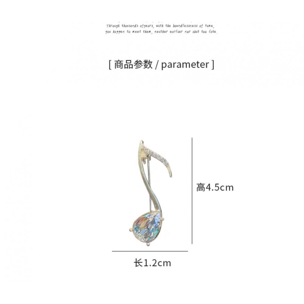 Trâm Cài Áo Hình Nốt Nhạc Đính Đá Sang Trọng ghim bấm giấy súng bắn ghim go