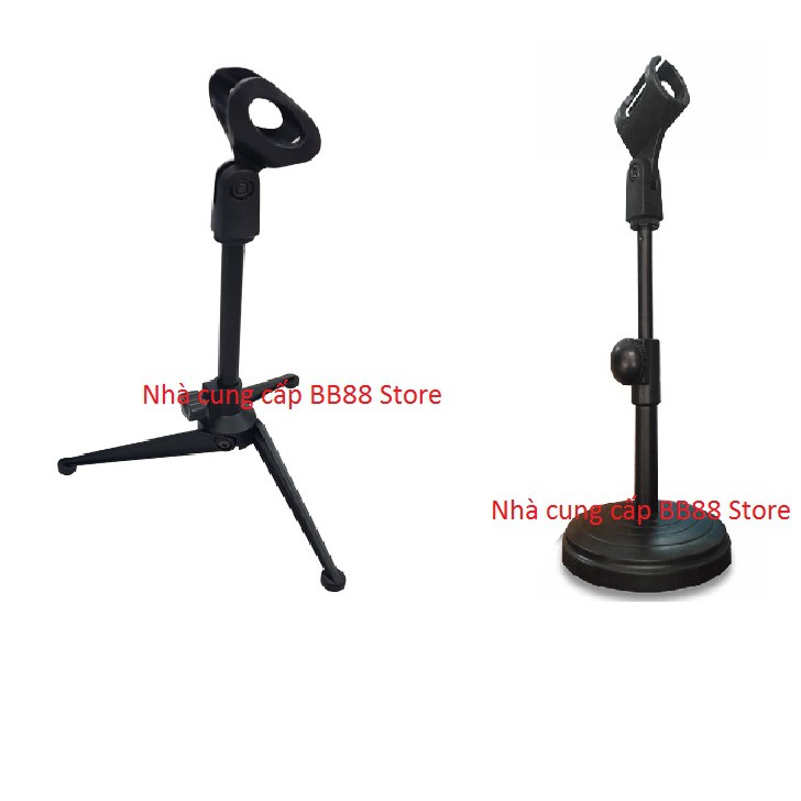 TAY KẸP GIỮ MIC CHÂN ĐỂ BÀN 2 NẤC KÉO DÀI 20 - 40CM MICROPHONE STAND