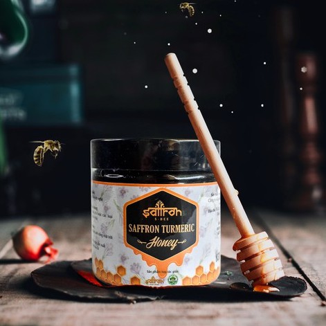 Mật Ong Nhụy Hoa Nghệ Tây Saffron Tinh Bột Nghệ 180ml/lọ