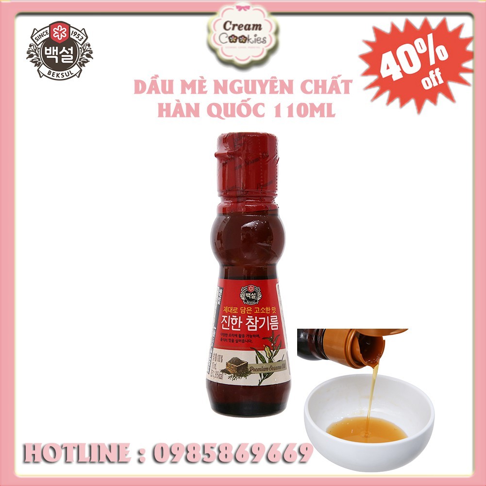 Dầu Mè Nguyên Chất Hàn Quốc Chai 110ML