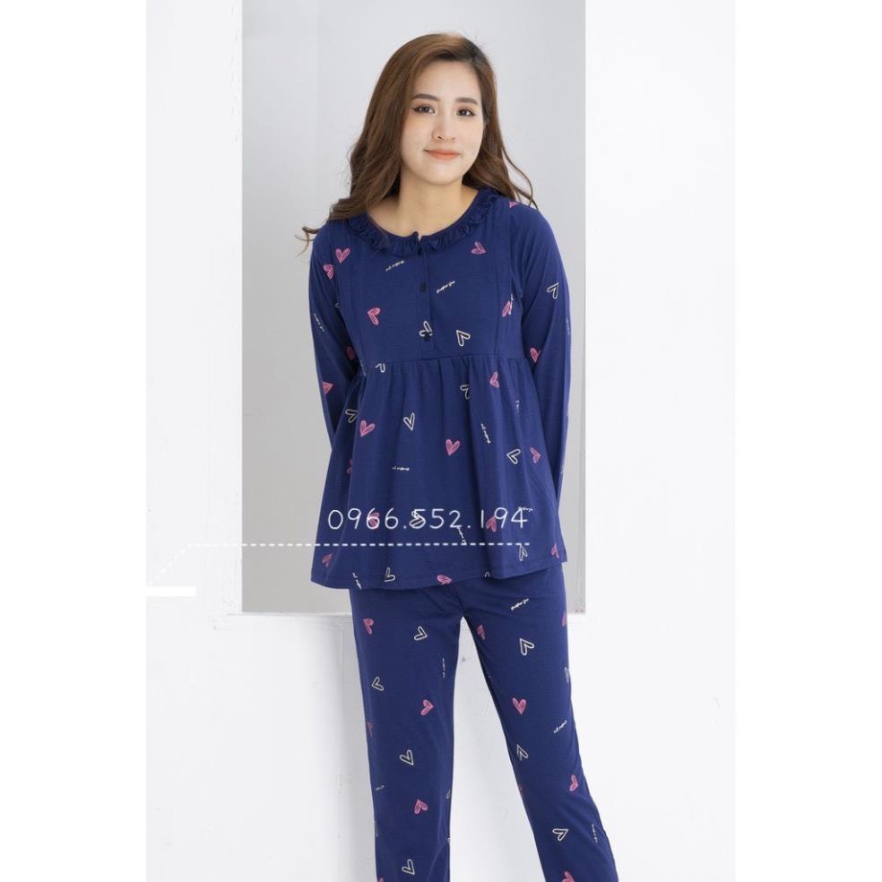 Bộ đồ bầu mặc bầu và sau sinh thu đông( có khoá mở ngực và chun chỉnh)