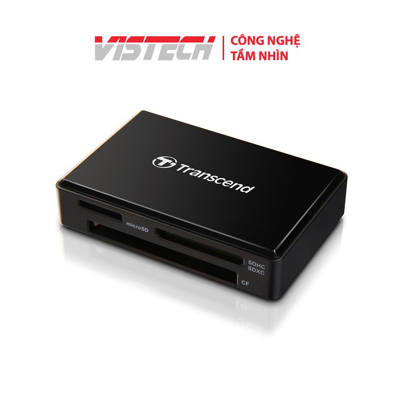 Đầu đọc thẻ nhớ USB 3.0 Transcend RDF8K Card Reader đen black