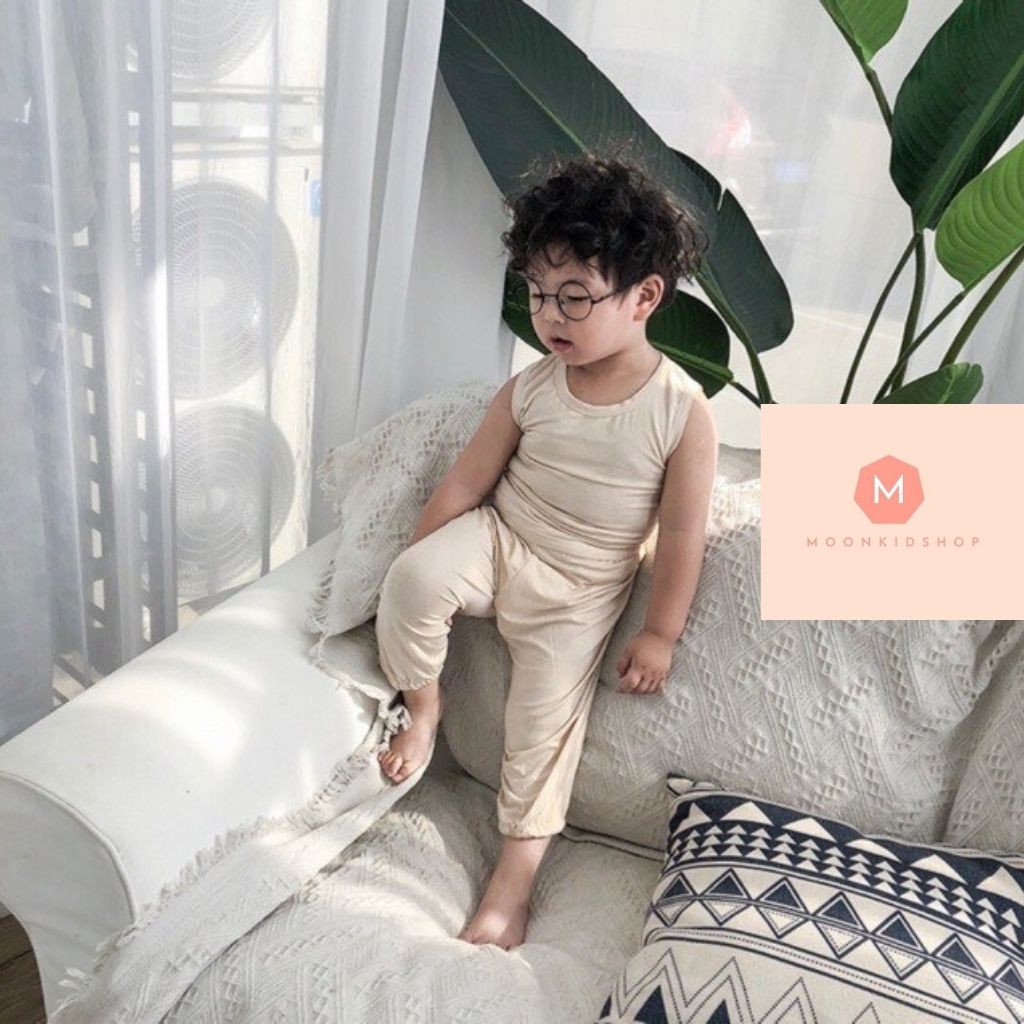 Quần Áo Trẻ Em 💝Form Hàn Quốc💝 Đồ Bộ Alibaba Free Style 6 Màu_Thun Trơn Cho Bé 100% cotton thun lạnh