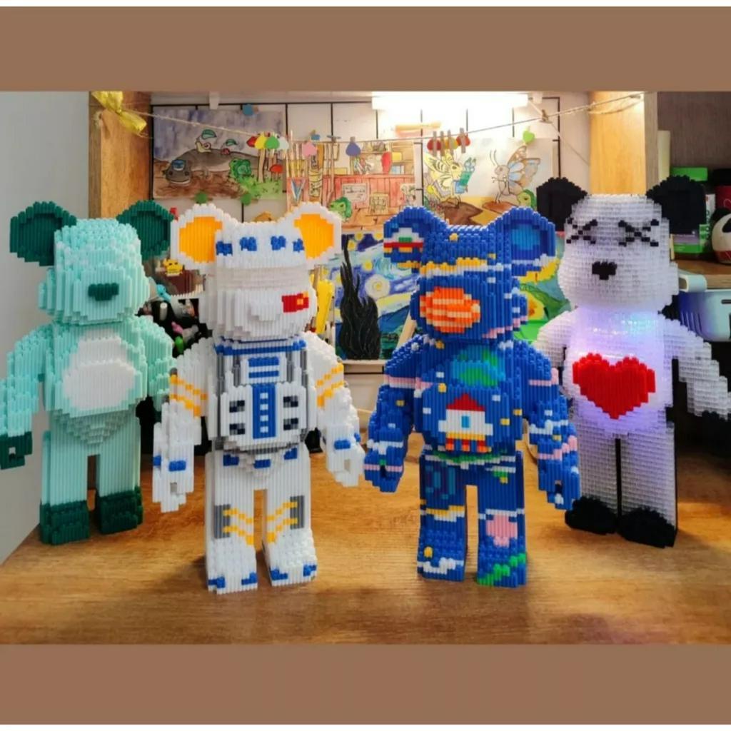 Đồ Chơi Lắp Ráp Mô Hình Gấu Bearbrick Jinx, Bearbrick Ma Vương, Gấu Bearbrick chữ, Gấu Phi hành gia cao 55cm