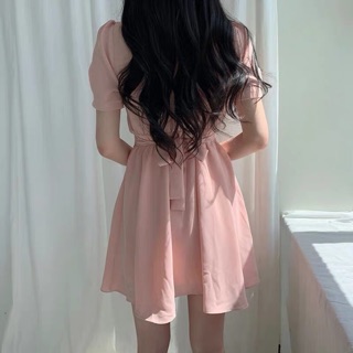 [ORDER] Váy chiffon buộc nơ Hàn Quốc