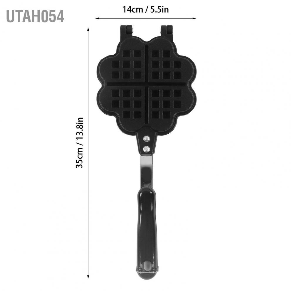 Utah054 Double Sided Waffle Pan Flower Heart Shape Non Stick Making Mold Kitchen Baking Accessory