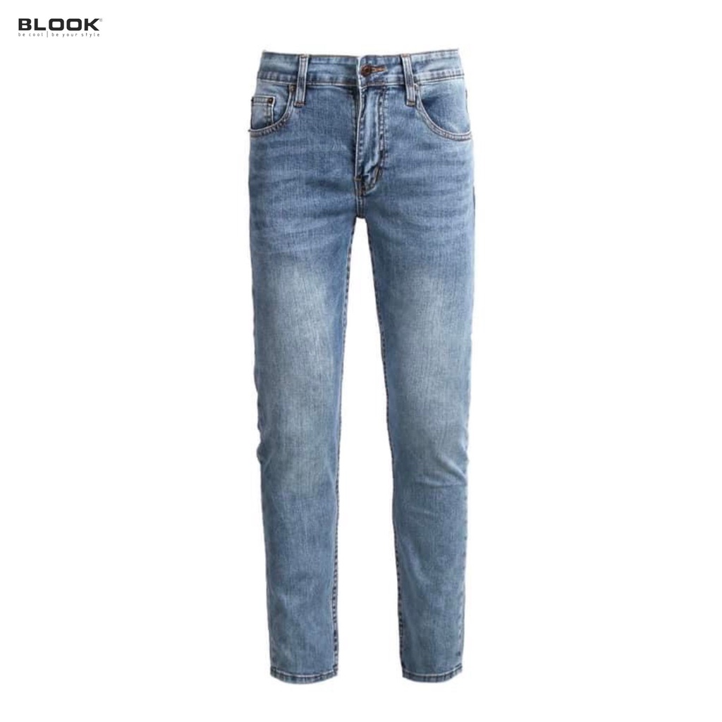 Quần Jeans BLOOK form slimfit ống đứng , không rách co giãn mã 80601