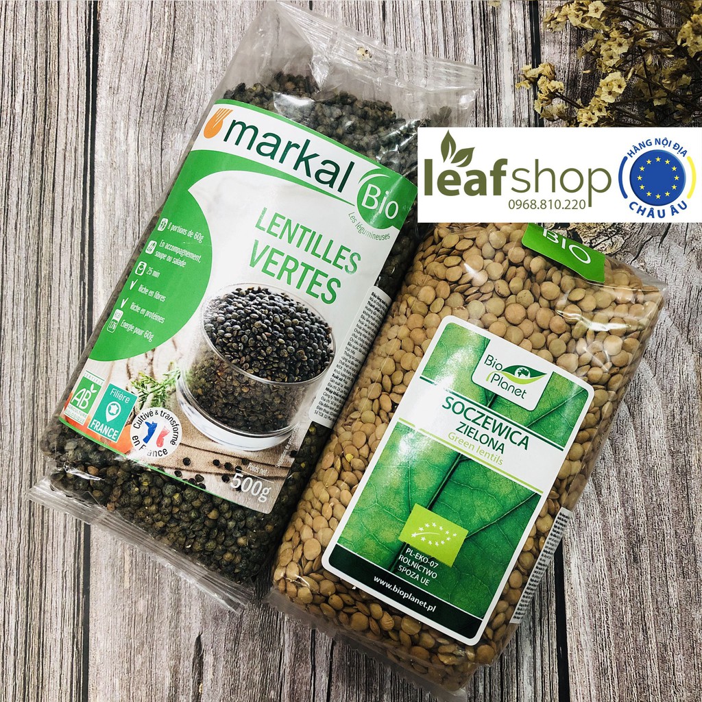 Đậu lăng xanh hữu cơ Markal và Bio Planet 500g