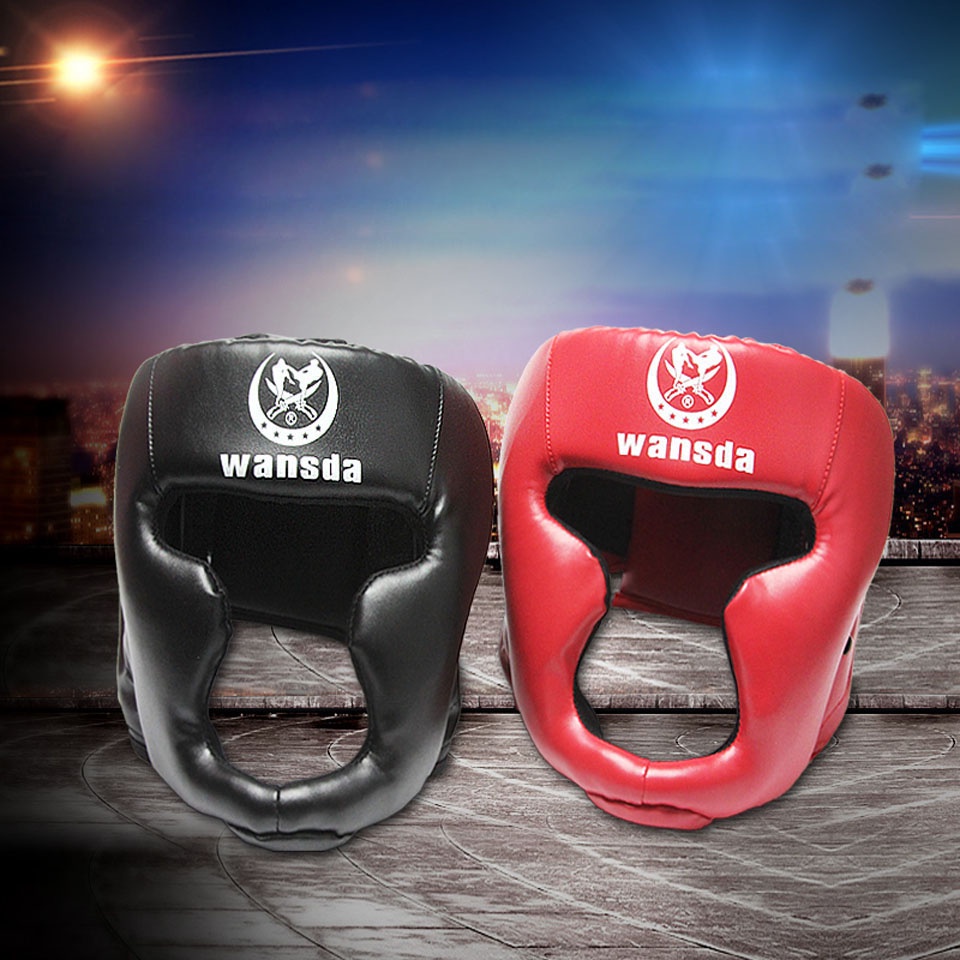 Mũ bảo hiểm bằng PU dùng tập boxing Muay Thai dành cho người lớn và trẻ em