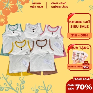 Bộ đồ hè cho bé, bộ ba lỗ kwoo 2 cúc cho bé trai bé gái, quần áo trẻ em minky mom chất thun lạnh cao cấp mềm mịn af kid