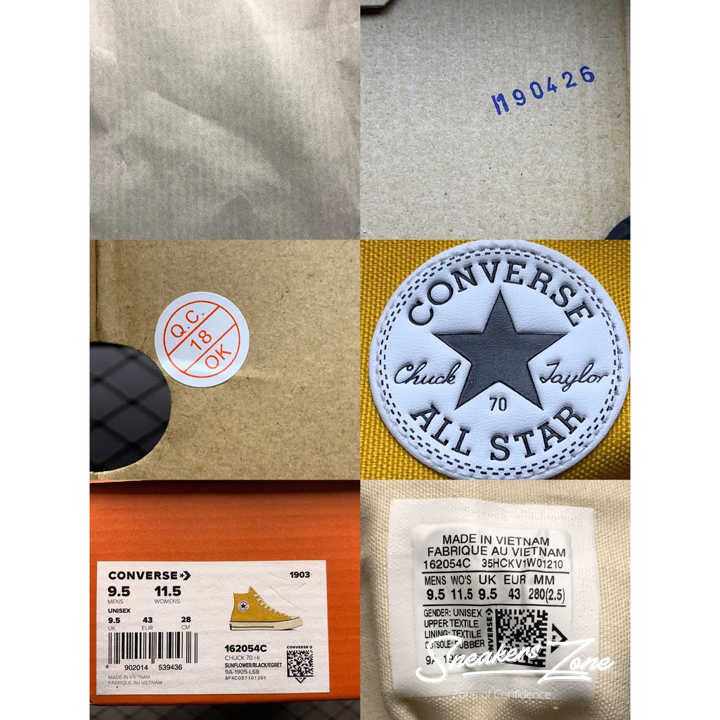 𝐑ẻ 𝐓Ế𝐓 Giày thể thao CV Chuck Taylor Sun Flower Vàng cao cổ ^ ; ོ , !