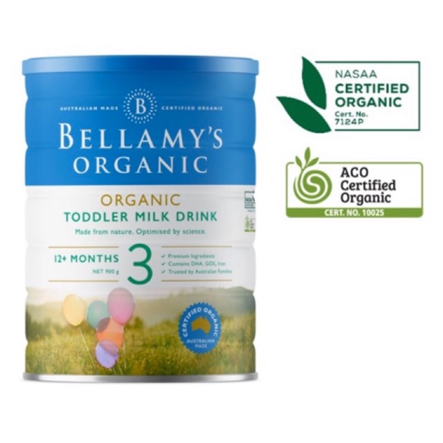 Sữa bột Bellamys Organic Úc Số 3 lon 900gr (5/21)