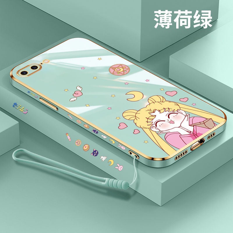 Ốp điện thoại QIANZI silicon Sailor Moon thích hợp cho Iphone Xr Xs Max 7 Plus 8Plus Se2 Se3 6 6S 6Plus 6S Plus I7 8