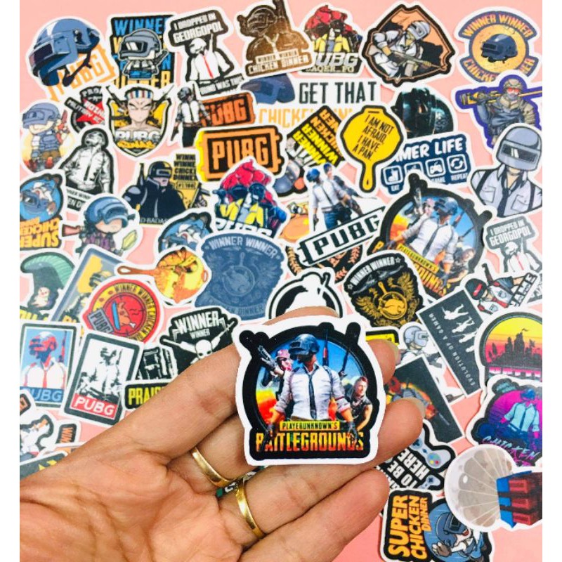 bộ 10 - 50 hình sticker game pubg decal chống nước (random hình)