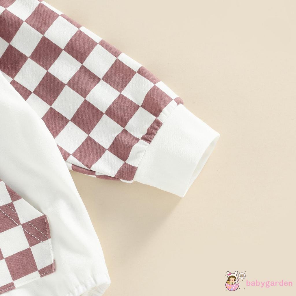 Bộ Áo Liền Quần Dài Tay Có Túi Cho Bé 0-24 Tháng Tuổi