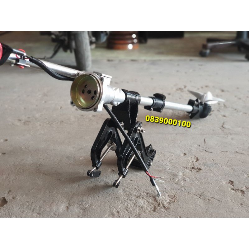 Bộ Chân Vịt Máy Cắt Cỏ chạy thuyền phao .Dàn láp Chân vịt chạy Ghe Xuồng, Dàn Láp Đuôi tôm chân vịt