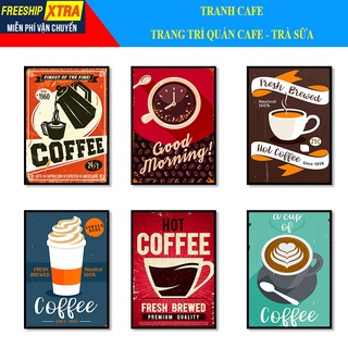 (CF21-40) Tổng hợp 20 Mẫu Tranh Treo Tường Trang Trí Quán Cafe- Tranh Cà Phê Phong Cách Vintage Cổ Điển