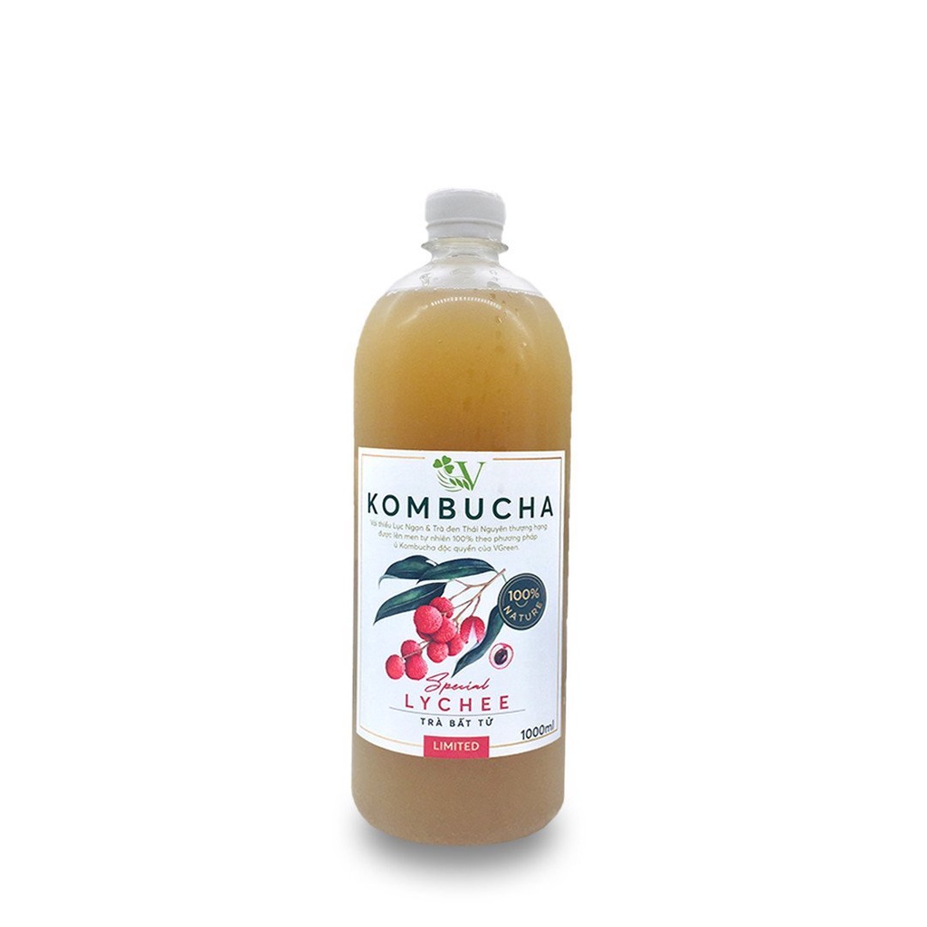 Trà bất tử trà trái cây lên men scoby Chill Kombucha Vgreen đào vải nhãn thanh long đỏ xoài táo xanh -  250ml-1L – FennC