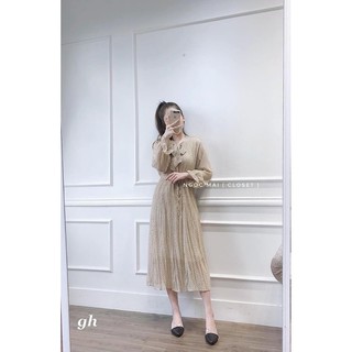 Váy maxi chấm bi