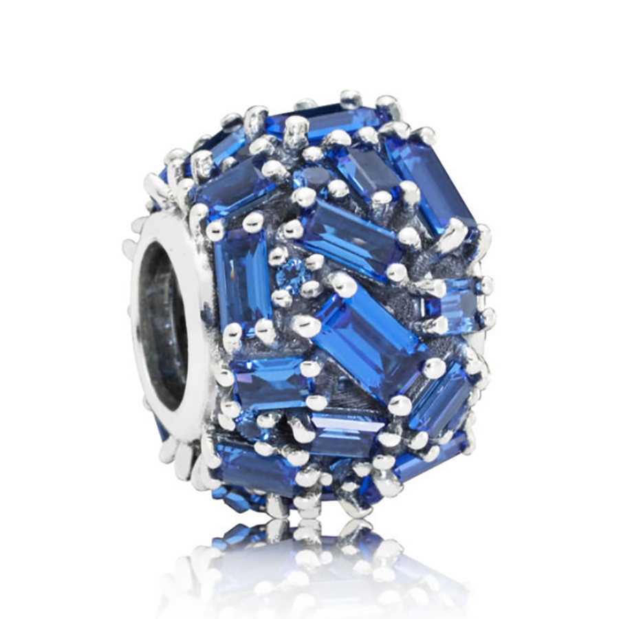 Hạt Charm Hình Trái Tim / Ngôi Sao / Pha Lê Màu Sắc Bạc Độc Đáo Dùng Làm Trang Sức DIY