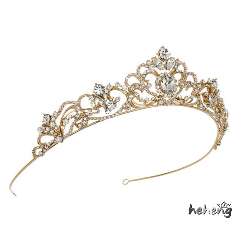 Băng Đô Hình Vương Miện Đính Đá Lấp Lánh
