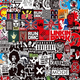 (Hàng Mới Về) Bộ 100 Miếng Dán Graffiti Phong Cách Rock Dùng Trang Trí Xe Hơi / Laptop / Ván Trượt / Đàn Guitar