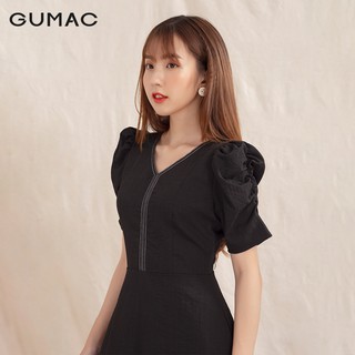 Đầm cổ V dằn chỉ DA1028 GUMAC
