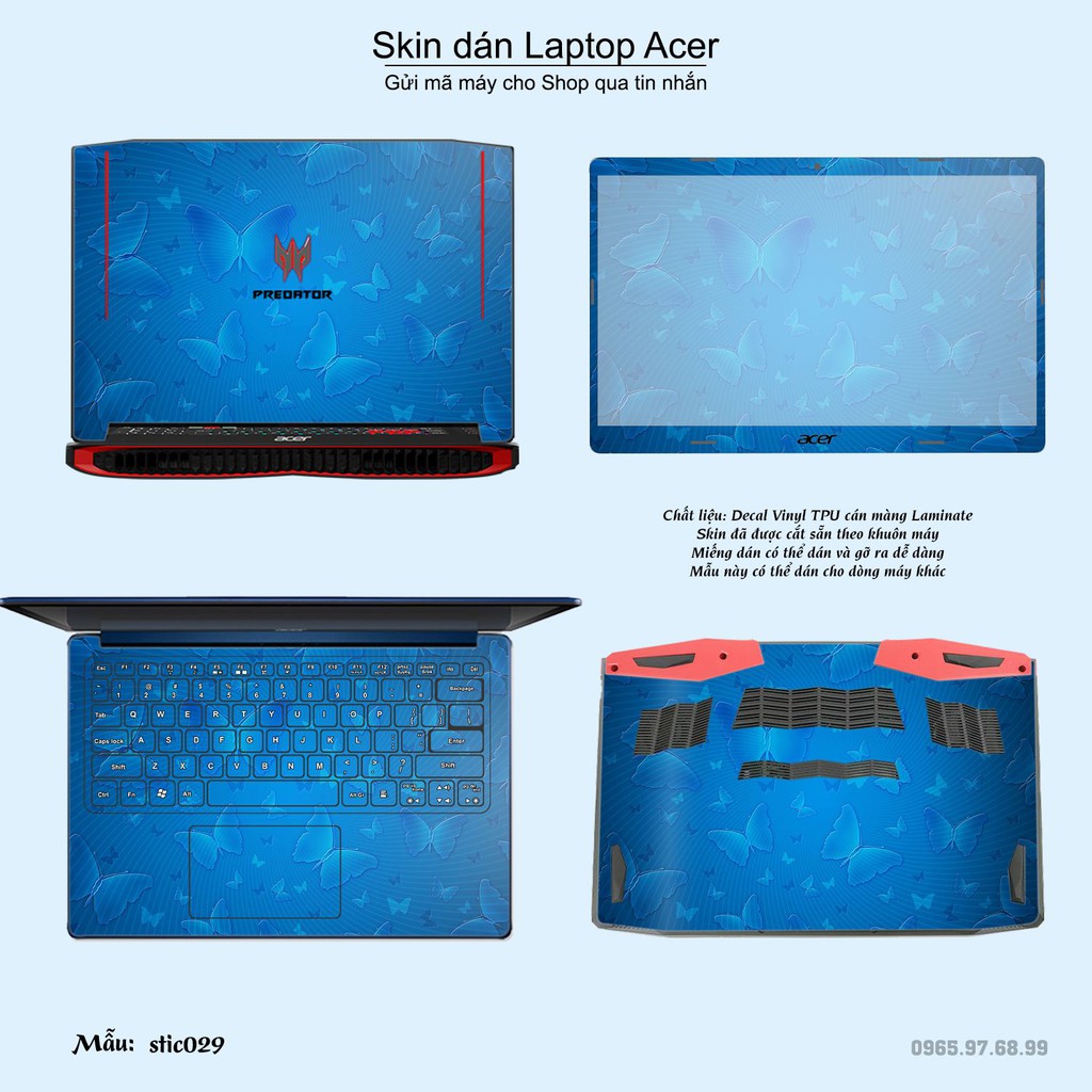 Skin dán Laptop Acer in hình Hoa văn sticker _nhiều mẫu 5 (inbox mã máy cho Shop)
