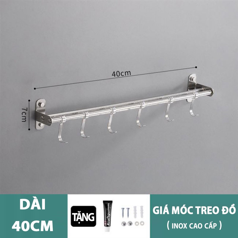 Giá treo gài dao thớt INOX cao cấp VANDO tiện lợi kệ để dụng cụ nhà bếp đa năng