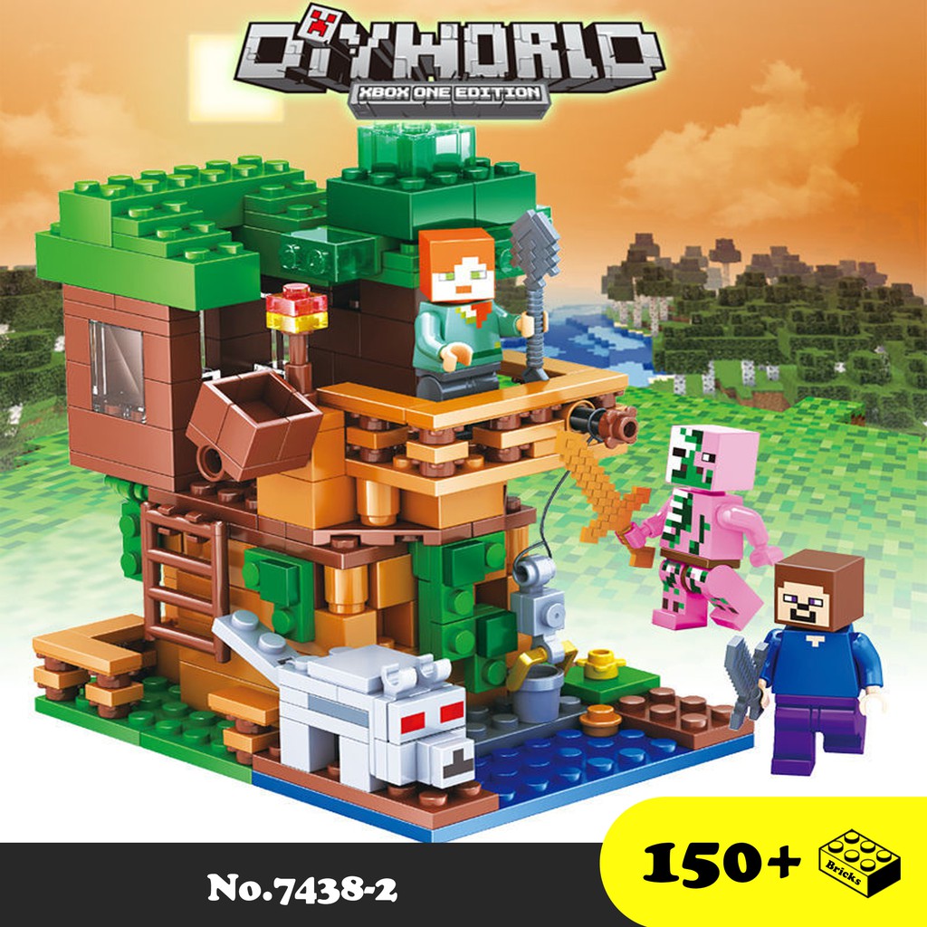 Đồ chơi lắp ráp My World [Lego Minecraft] - Xếp hình thế giới đồ chơi xây dựng Ngôi nhà trên cây - No 7438-2