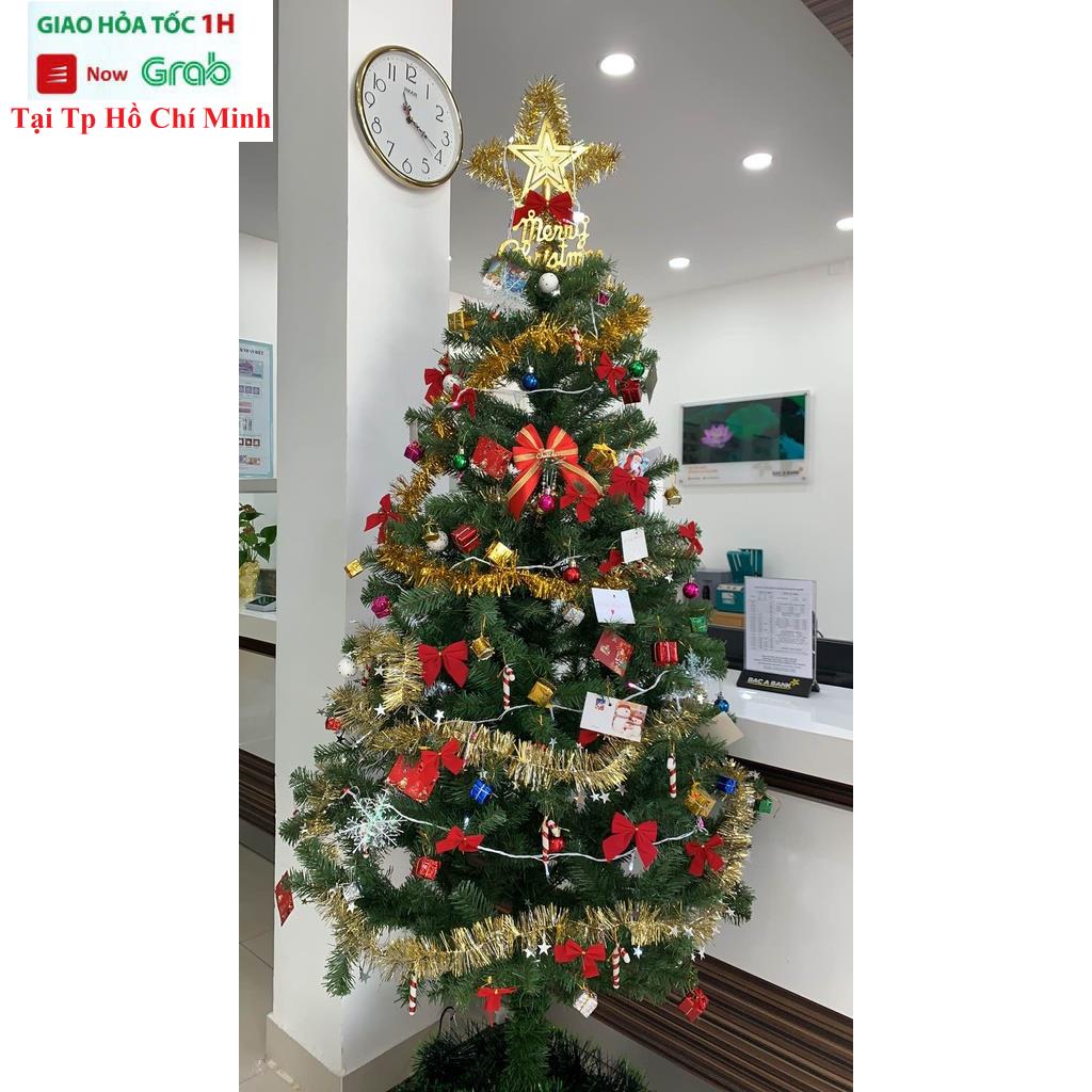 Cây Thông Noel 1m8 Tặng 1 Ngôi Sao Và 4 Dây Kim Tuyến Hàng Việt Nam Cao Cấp Cây Thông Trang Trí Noel Giáng Sinh