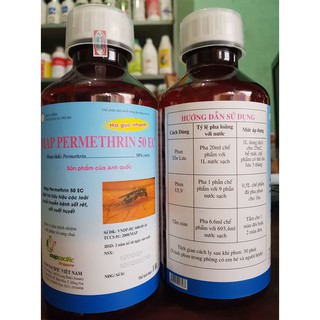 Thuốc diệt muỗi PERMETHRIN 50EC chai nhựa 1 lít