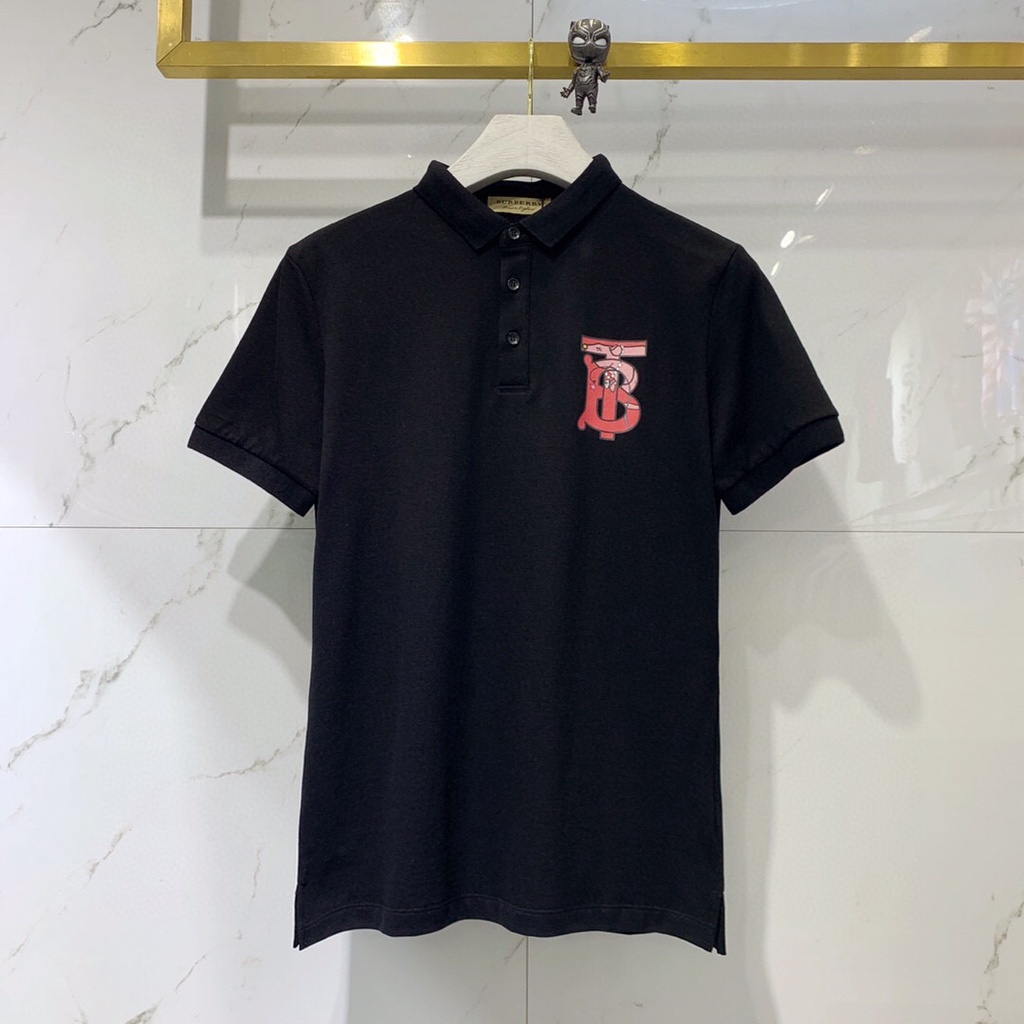 Burberr Áo thun cổ tròn polo tay ngắn in TV thời trang hè 2020 cho nam