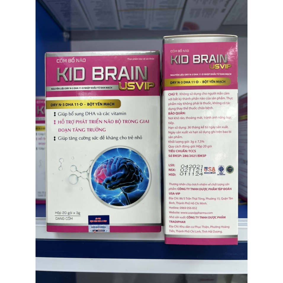 Cốm Bổ Não KID BRANIN Bổ Sung DHA Hỗ Trơ Phát Triển Não Bộ Trong Giai Đoạn Tăng Trưởng