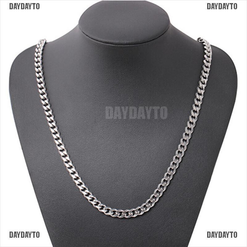 Vòng cổ Thép Không Gỉ Dạng Mắt Xích Kích Thước 4-6mm Phong Cách Hip Hop Cho Nam Giới