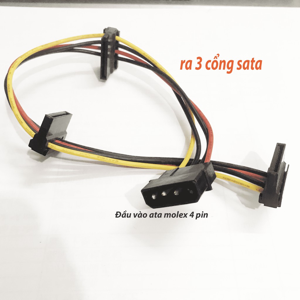 Cáp chia 3 cổng Sata từ chân Ata Molex  - TQCAP002