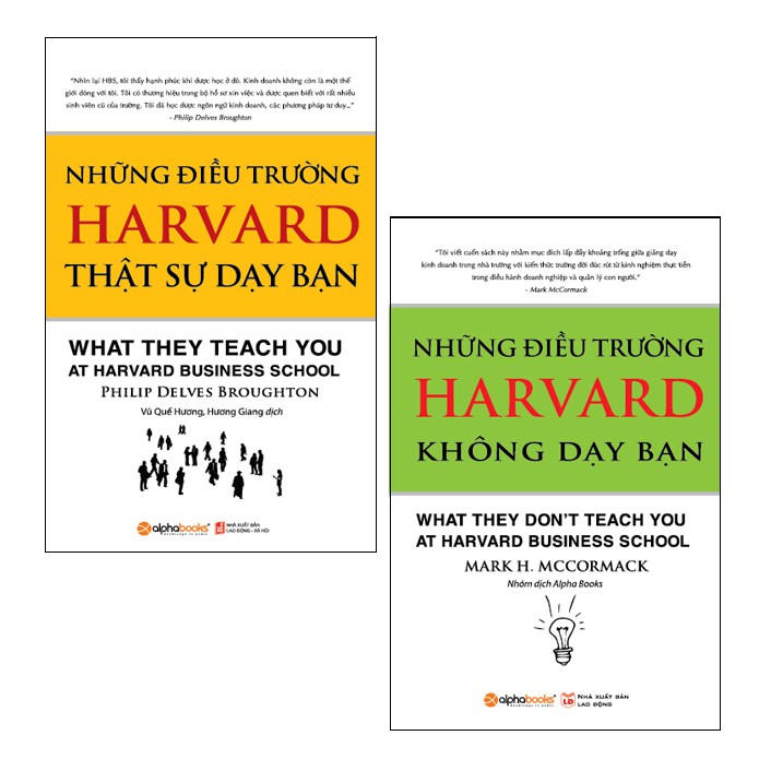 Sách Alphabooks - Combo Những điều trường Harvard thật sự dạy bạn + Những điều trường Harvard không dạy bạn
