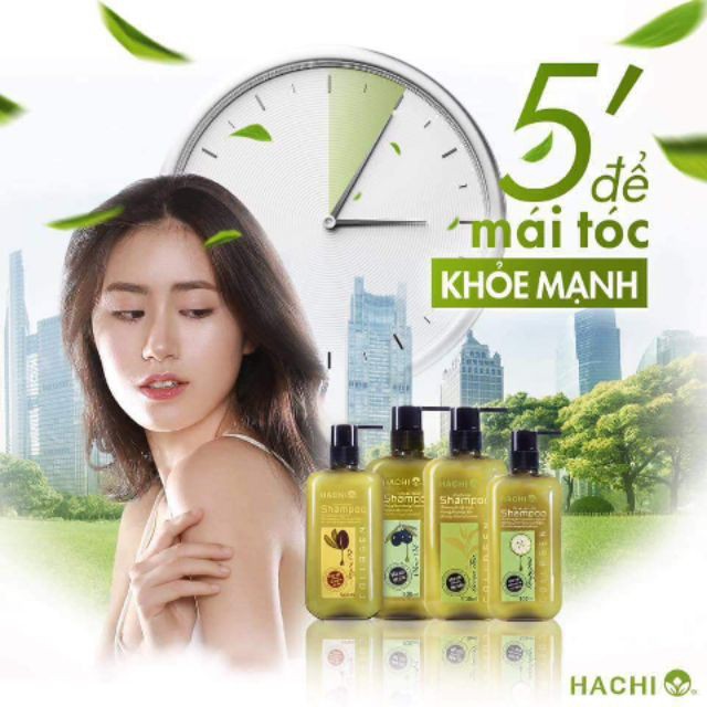 [RẺ VÔ ĐỊCH] Dầu Gội Cho Tóc Dầu Chiết Xuất Trà Xanh - HACHI PURIFYING SHAMPOO