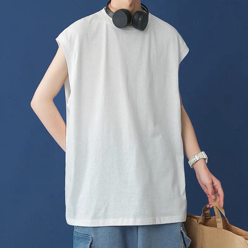 Áo thun ba lỗ WIND unisex form rộng sát nách Trơn thời trang nam nữ oversize ulzzang