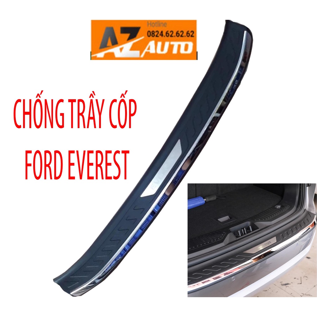 Ốp Chống trầy cốp Ford Everest 2016-2023 - tặng kèm keo trợ dính