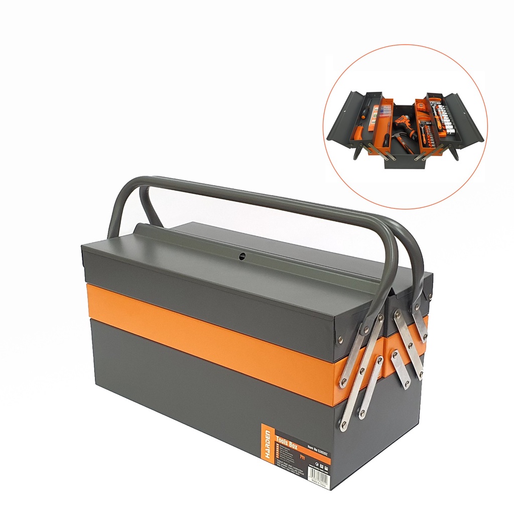 Hộp Đựng Dụng Cụ, Hộp Đựng Đồ Nghề Đa Năng Cỡ Lớn Thép Cao Cấp 3 Tầng 4 Khay 2 Tay Cầm - Có Sức Chịu Tải Lớn