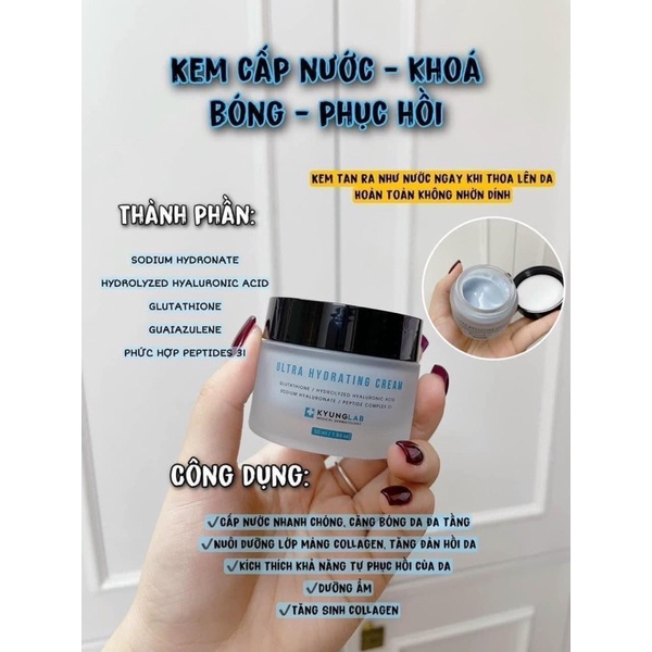 Kem dưỡng cấp nước, khoá bóng, phục hồi Kyunglab Ultra Hydrating Cream