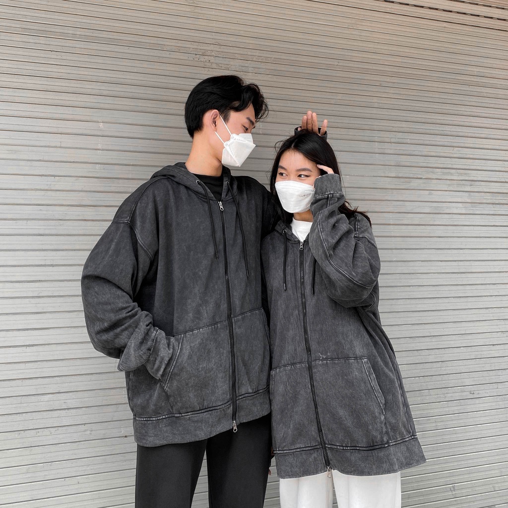 ÁO KHOÁC FF OVERSIZE WASH FULLZIP HOODIE