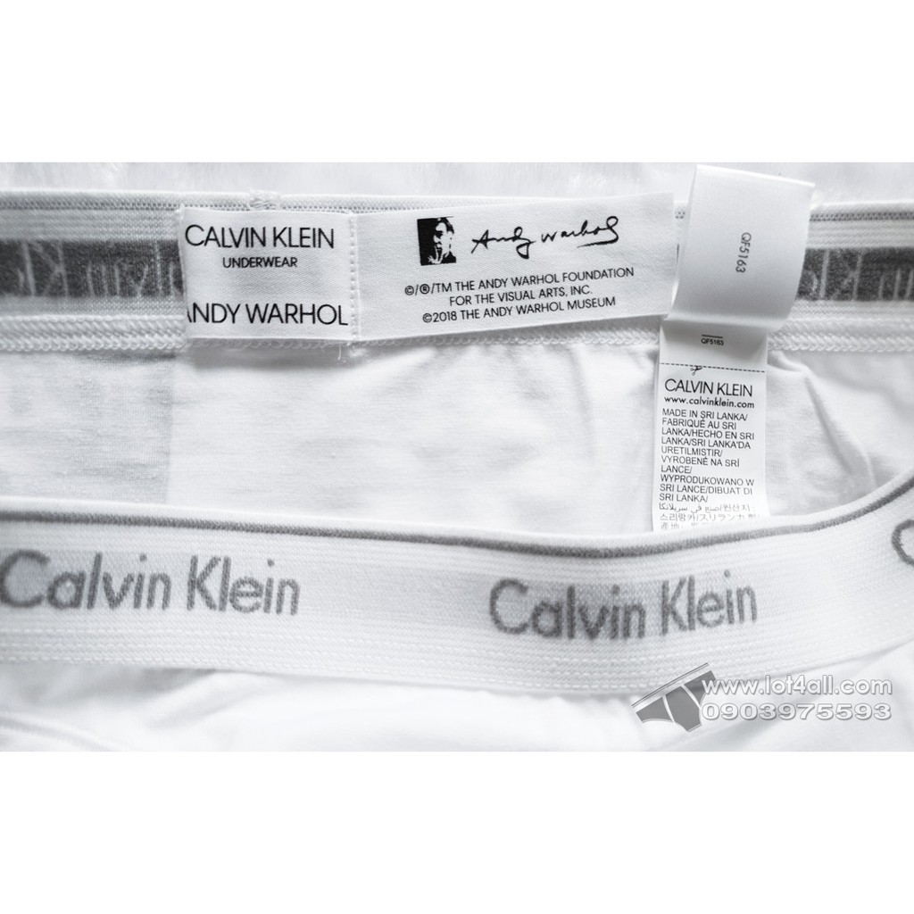 [CHÍNH HÃNG] Quần lót nữ Calvin Klein QF5163 Andy Warhol Kiss Bikini White