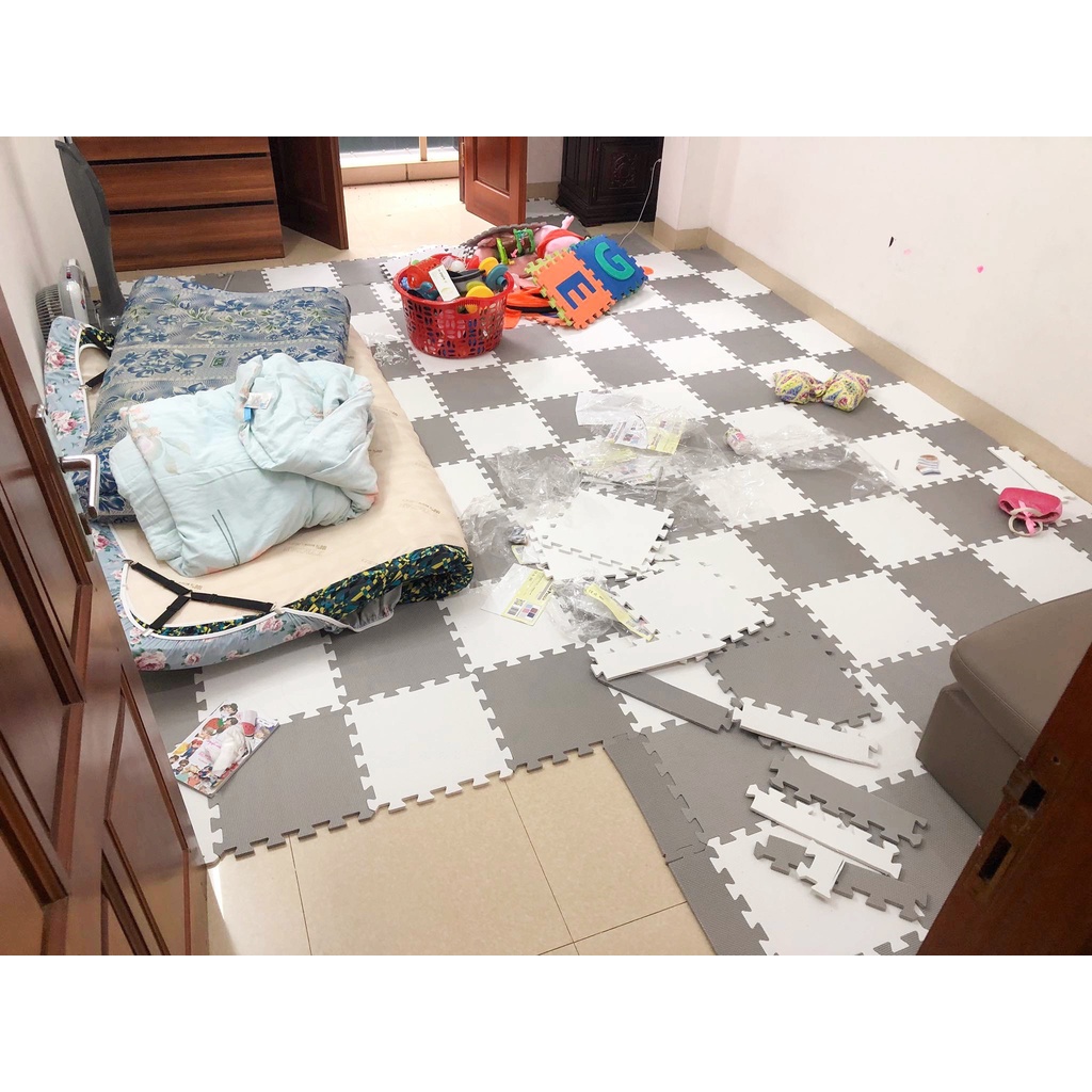 Thảm ghép Cao cấp Smile Puzzle Màu trơn Pastel miếng lẻ
