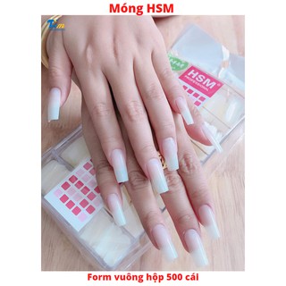 [ Chính Hãng HSM ] Form Vuông, Móng Úp Tay , Móng Up HSM Hộp Đủ Size
