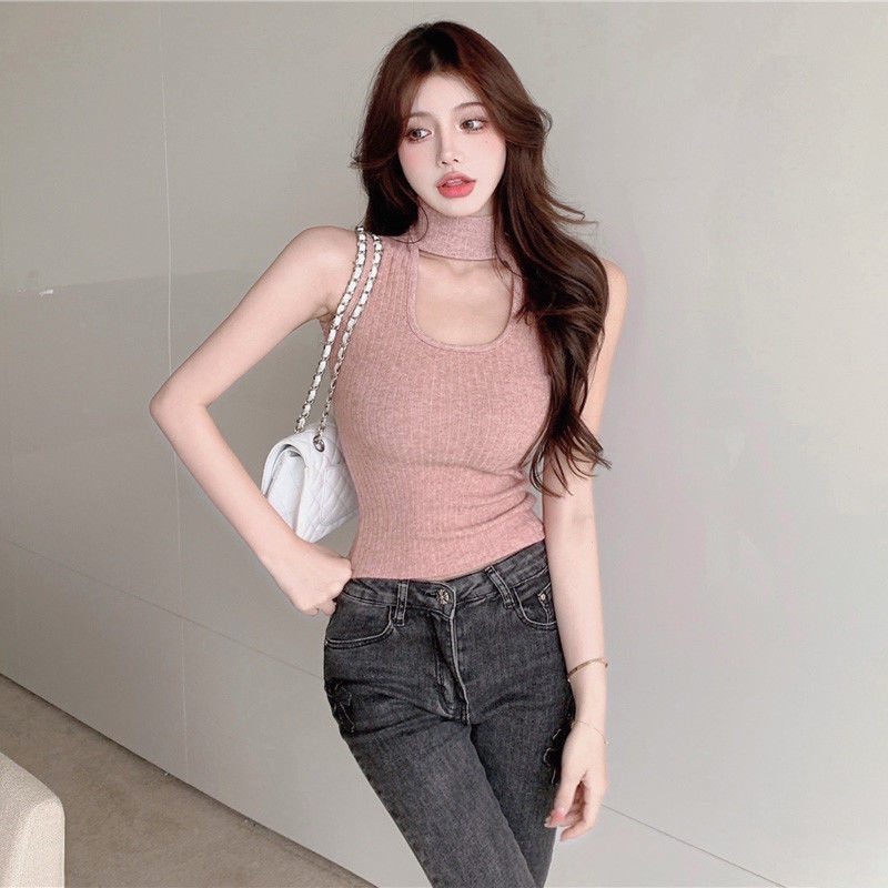 Áo Dệt Kim Cổ Yếm Thời Trang Quyến Rũ Cho Nữ