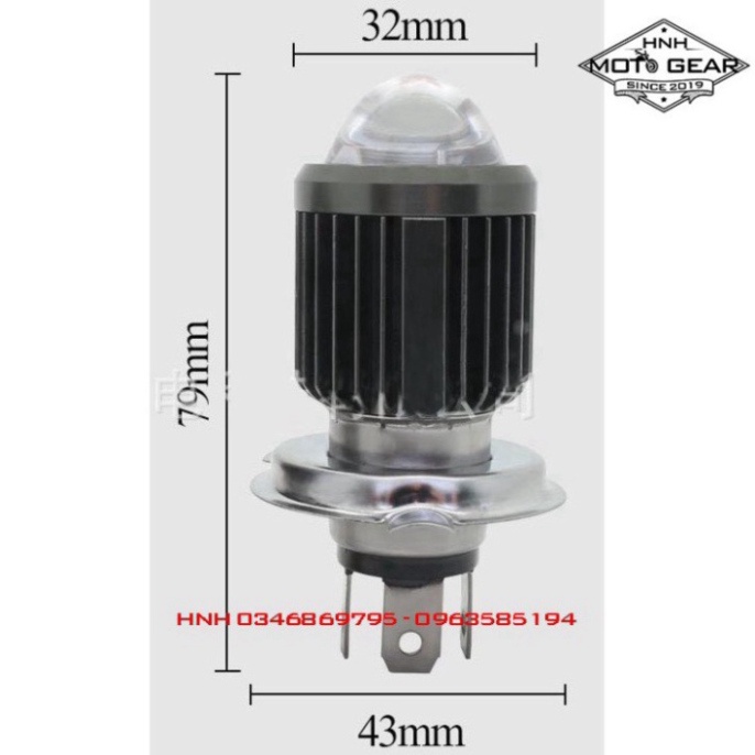 Bi Cầu Led Mini 2 Màu Vàng Trắng 12W