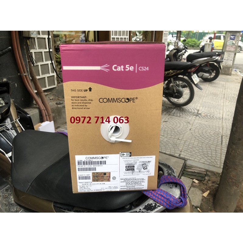 Cáp mạng Cat5e UTP Commscope chính hãng P/N: 6-219590-2, Cam kết chính hãng, chuẩn đồng